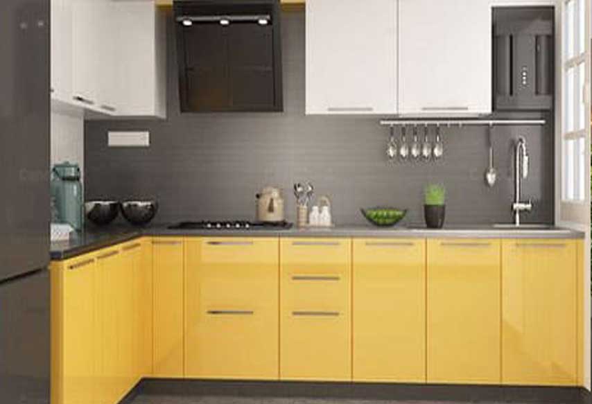 L-shaped Modular Kitchen